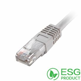 Cablenet 0.3m Cat5e RJ45 White U/UTP PVC 24AWG Flush Moulded Boot P/Lead PK 100