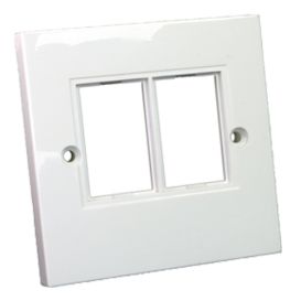 Cablenet 10PK LJ6C Faceplate Single Gang 2 Port