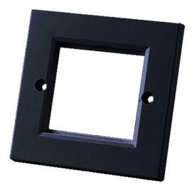 Cablenet Single Gang Dual Euro Faceplate Black