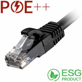 Cablenet 1m Cat6 RJ45 Black U/UTP LSOH 24AWG Snagless Booted P/Lead PK 100