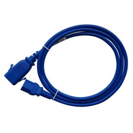 Cablenet SecureLock Locking Lead 0.5m Blue 16AWG 1 x IEC C14 x IEC C13 (PK 6)