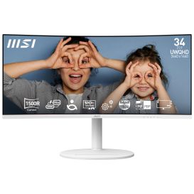 MSI Modern MD342CQPW 34 Inch UWQHD 1500R Curved Monitor - 3440 x 1440