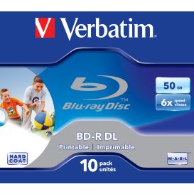 Verbatim 43736 blank Blu-Ray disc BD-R 50 GB 10 pc(s)_Med