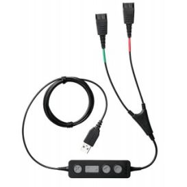 Jabra Link 265 audio cable USB2.0 2x QD Black_Med