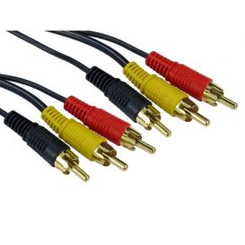 CMS Cables Triple RCA Video/Audio Cable