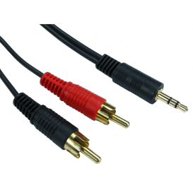 CMS Cables 3.5mm Stereo to Two RCA Cable
