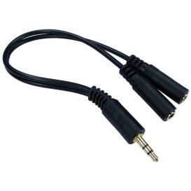 CMS Cables 0.2m 3.5mm Stereo Splitter Cable