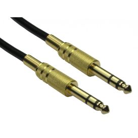 CMS Cables 6.35mm Male to Male Audio Cable - Gold Connectors