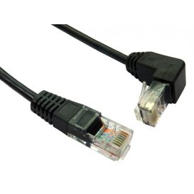 CMS Cables Cat5e UTP Straight to Right Angled DOWN Cable