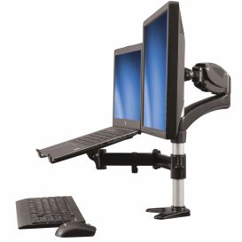 StarTech.com ARMUNONB monitor mount / stand 68.6 cm (27") Clamp Aluminium, Black_Med