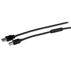 StarTech.com 15m USB 2.0, M/M USB cable USB A USB B Aluminium, Black_Med